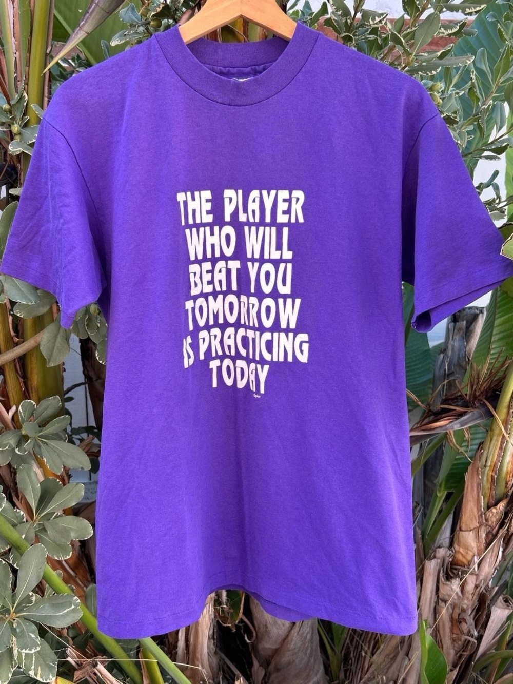 Vintage 1990s Hanes The Player Who Will Beat You Tomorrow T Shirt L